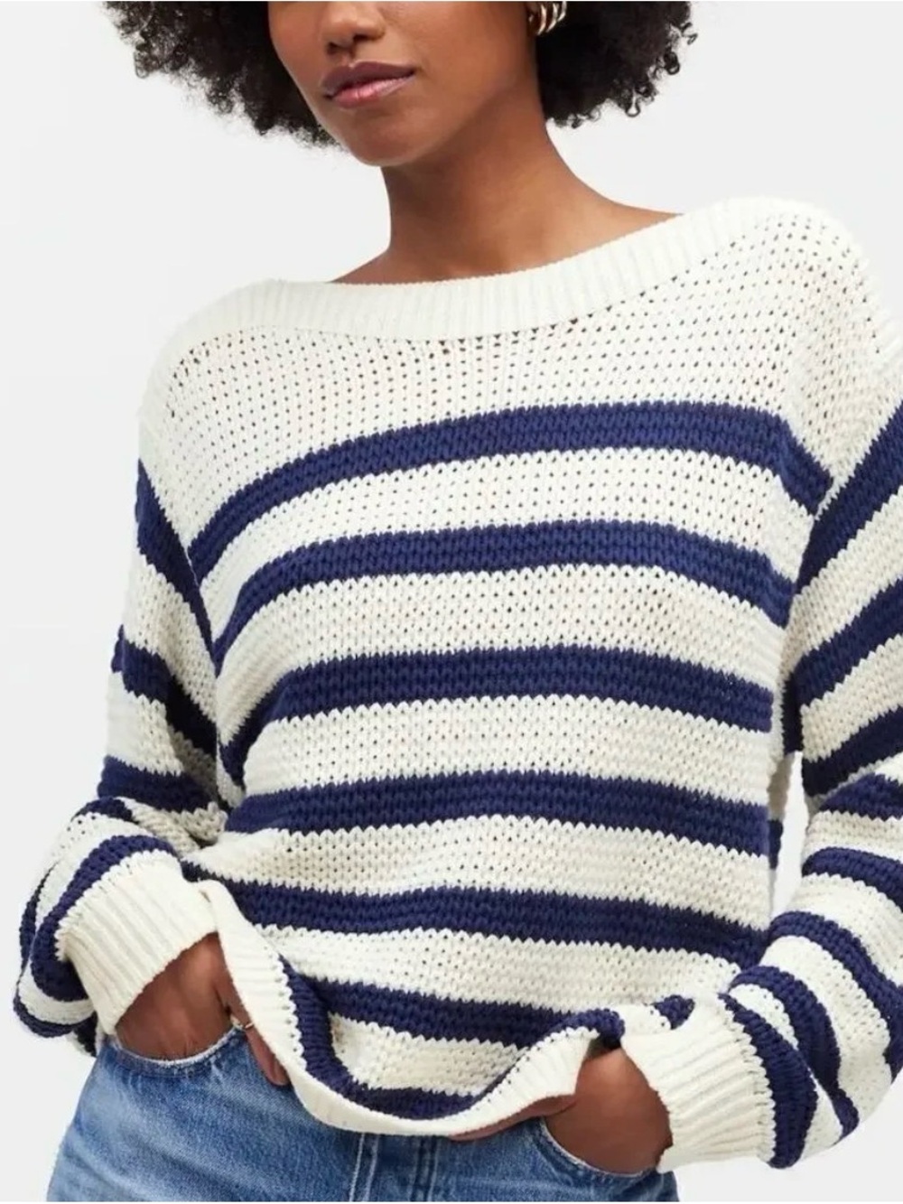 Madewell xs boatneck striped sweater
